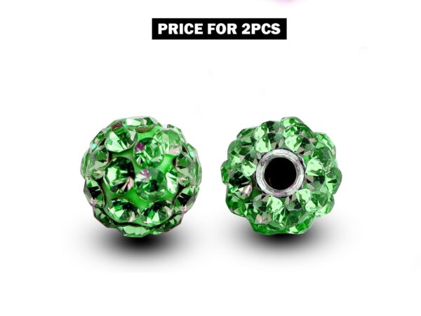 Piercing Ball Replacement Parts, Loose Ball - 2pcs Threaded Disco Ball with CZ Crystals Attachment for 18g 16g 14g Barbells Body Piercing