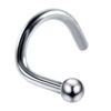 Titanium Nostril Ball Studs, Indian Nose Ring - 18g Coloured Nose Piercing top ball fixed - Nostril Jewelry, Nose Studs