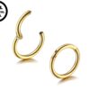 Clicker Septum, Daith Ring, Helix Cartilage Piercing - Surgical Steel 20g 18g 16g 14g Nose Ring - Steel, Gold, Rosegold, Black, Rainbow