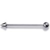 Ball/Cone/Spike Upper Ear Industrial Barbell Piercing Studs - Titanium Implant 16g 14g Barbell Earrings Straight Barbell Externally Threaded