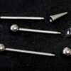 Ball/Cone/Spike Upper Ear Industrial Barbell Piercing Studs - Titanium Implant 16g 14g Barbell Earrings Straight Barbell Externally Threaded