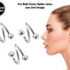 Ball/Cone/Spike Spiral Cartilage Piercing, Titanium Twisted Helix Earring 16g 14g in many Colours - Also Piercing for Lip, Eyebrow and Lobe