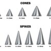 Cone / Spike Labret Stud Piercing Jewelry - 18g 16g 14g Titanium Lip Piercing Also for Tragus Helix Cartilage Madonna Medusa Side Labret