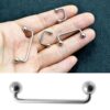 Dermal Surface Piercing, Nape Piercing - Titanium 16g 14g Implant Grade 90 degree Staple Bar - Body Jewellery also for Third Eye Piercing