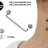 Dermal Surface Piercing, Nape Piercing - Titanium 16g 14g Implant Grade 90 degree Staple Bar - Body Jewellery also for Third Eye Piercing