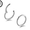 Clicker Septum, Daith Ring, Helix Cartilage Piercing - Surgical Steel 20g 18g 16g 14g Nose Ring - Steel, Gold, Rosegold, Black, Rainbow