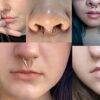 Spike Horseshoe Ring Piercing, Coloured Nose Septum Spike/Cone 18g 16g 14g Titanium Bull Piercing Also for Nipple, PA Ring and Lips