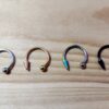 Titanium Horseshoe Lip Ring with Ball and Spike - 18g 16g 14g Lip Hugger Piercing, Canine Bites, Shark Bites, Spider Bites Lip Jewelry