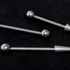 Ball/Cone/Spike Upper Ear Industrial Barbell Piercing Studs - Titanium Implant 16g 14g Barbell Earrings Straight Barbell Externally Threaded