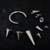 Titanium Spike Horseshoe Ring Piercing 18g 16g 14g Cone Septum Jewelry Bull Piercing Also for Nipple, PA Ring and Lips