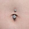 Disco Ball Belly Ring, Navel Ring - Titanium 14g Ferido Ball Bling Bling Belly Crystal Body Jewellery - Short and Long Belly Bars