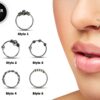 Silver Bali Braided Nose Ring, Thin Nostril Jewelry, 22g Nose Hoop in many Designs - Clip on and Flexible easy to Bend