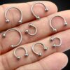 Horseshoe Ring PA Ring 18g to 00g Septum Jewelry Bull Piercing Also for Nipple Body Jewellery Choose Surgical Steel or Titanium Implant