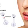 Bioflex Labret Retainer 16G Clear Labret with 3mm Ball - Hypoallergenic Labret - Hide Piercing Lip Labret - medusa, ashley, tragus