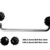 Surface Barbell, Nape Piercing with Disco Ball Crystal - Titanium 16g 14g Implant Grade 90 degree Staple Bar - Collar Bone Piercing