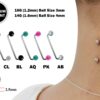 Surface Barbell, Nape Piercing with Disco Ball Crystal - Titanium 16g 14g Implant Grade 90 degree Staple Bar - Collar Bone Piercing