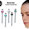 Straight Nose Stud Piercing, Titanium 22g 20g 18g Nose Pin with Bezel Set Crystal - Body Piercing for Nostril Stud, Nose Piercing, Nose bone