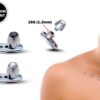 Dermal Anchor Piercing, Collar Bone Piercing with Gem CZ Crystal - Titanium Micro Dermal Implant 16g Skin Jewelry - Internally Threaded