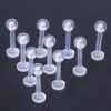 Bioflex Labret Retainer 16G Clear Labret with 3mm Ball - Hypoallergenic Labret - Hide Piercing Lip Labret - medusa, ashley, tragus