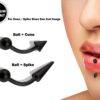 Spike Vertical Labret Stud Lip Piercings - Coloured Titanium Spikes / Cone 18g 16g 14g Curved Bar Also Piercing Stud for Anti- Eyebrow, Rook