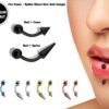 Spike Vertical Labret Stud Lip Piercings - Coloured Titanium Spikes / Cone 18g 16g 14g Curved Bar Also Piercing Stud for Anti- Eyebrow, Rook