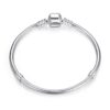 Snake Chain Bracelet & Necklace for European Charms and Beads - Silver Plated - DIY Charm Bangles Jewelry for Women