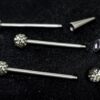 Ball/Cone/Spike Upper Ear Industrial Barbell with Disco Ball Crystals - Titanium Implant 16g 14g Ear Piercing Straight Barbell