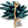 il_fullxfull.4652940150_2vxp_2e9992d5-14f2-4660-9afa-363c2db59d30 Belly Ring with Precious Stone Crystal Belly Button Piercing - Belly Bar - made of 14K Gold Fine Jewelry Hand Set and Hand Polished