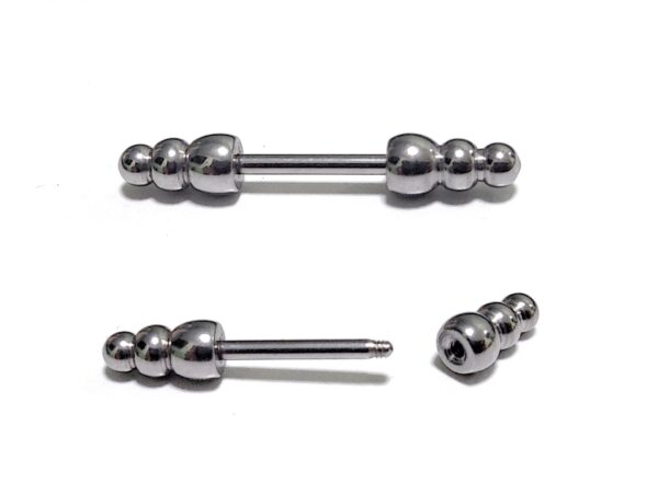 Titanium Spike Nipple Barbell, Nipple Jewelry Studs 14g Nipple Piercing with Unique Style - Straight Barbell Externally Threaded