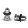 Titanium Cylinder Plugs, Bullet Style Tunnel Earrings with Rubber O-Ring - Size 5mm 4 Gauge Expander, Ear Stretchers