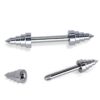 Titanium Spike Nipple Barbell, Nipple Jewelry Studs 14g Nipple Piercing with Unique Style - Straight Barbell Externally Threaded