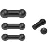 Big Gauge Black Barbell, Tongue Piercing Ring - 18 to 00G Surgical Steel 316L Barbell Piercing- Body Piercing Also for Ears and Nose