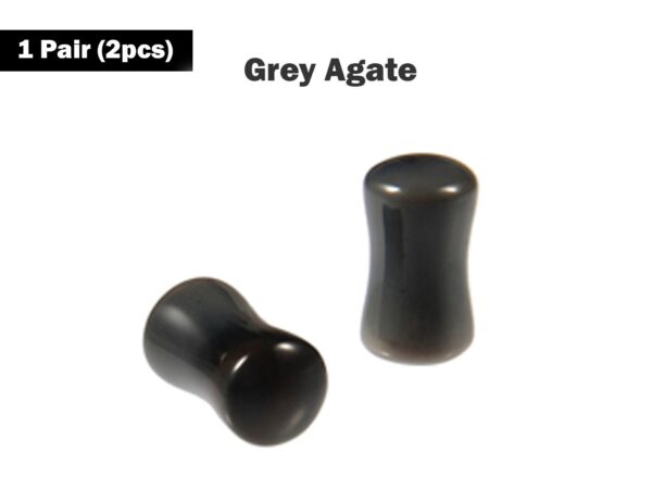 Double Flare Ear Plugs Tunnel - Natural Stone Stretching Gauges, Expander, Big Gauges - 1 Pair (2pcs) - Size 8G 6G 4G 2G 1G 0G 00G