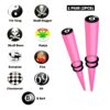 Ear Stretching Kit Acrylic Tapers with Logo Design - 1 pair (2pcs) Ear Expender, Tunnel Gauges Size 8G 6G 4G 2G 0G 00G