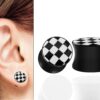 Acrylic Double Flared Gauge Saddle Ear Plugs - Stretching Kit, Ear Expender, Tunnel Gauges Size 8G 6G 4G 2G 0G 00G