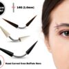 Spike Eyebrow Jewelry Piercing Barbell 14G Titanium Curved Bar Hand carved from Buffalo Horn and very light weight - Piercing also for Rook