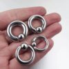 Prince Albert Piercing, Prince Albert Jewelry, PA Ring - Titanium Captive Bead Ring and Horseshoe Circular Barbell - 2pcs