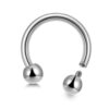 Titanium Internally Threaded Horseshoe Ring Piercing 16g to 00Gg Septum Jewelry Bull Piercing Also for Nipple, PA Ring and Lips