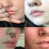 Titanium Internally Threaded Spike Horseshoe Ring Piercing 16g 14Gg Septum Jewelry Bull Piercing Also for Nipple, PA Ring and Lip Jewelry