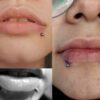 Snake Bite Piercing, Spike Labret Lip Jewelry with Custom Spike size - 2pcs Titanium Piercing Labrets