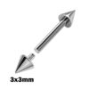 Titanium Cone / Spike Nipple Barbell, Nipple Jewelry Studs 16g 14g Nipple Piercing - Straight Barbell Internally Threaded