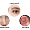 Spike Eyebrow Piercings - Titanium Curved Barbell Spikes / Cone 16g 14g Eyebrow Jewelry Piercing - Internal Threaded