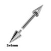 Titanium Cone / Spike Nipple Barbell, Nipple Jewelry Studs 16g 14g Nipple Piercing - Straight Barbell Internally Threaded