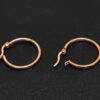 Latch Back Hoop Earrings - Large Sterling Silver Hoop in Silver, Gold and Rosegold Plating