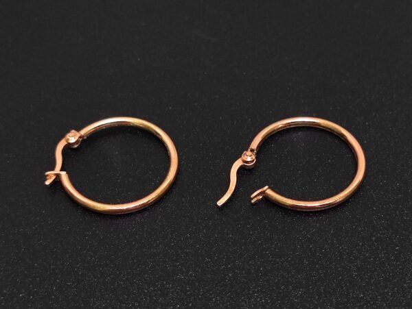 Latch Back Hoop Earrings - Large Sterling Silver Hoop in Silver, Gold and Rosegold Plating