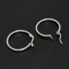 Latch Back Hoop Earrings - Large Sterling Silver Hoop in Silver, Gold and Rosegold Plating