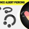 Black Prince Albert Piercing, PA Ring - Circular Barbell, Horseshoe Barbell 10G to 00G Body Piercing