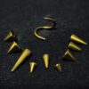 Gold Spike Spiral Helix Piercing - 18g 16g 14g Titanium Twisted Barbell Ear Piercing, Cartilage Ring, Lip Ring, Belly Ring