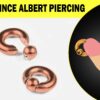 Rose Gold Prince Albert Piercing, Prince Albert Jewelry, PA Ring Captive Bead Ring, Captive Prince 8G to 00G - Spring Ball Closure