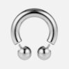 Prince Albert Piercing, Prince Albert Jewelry, PA Ring - Titanium Captive Bead Ring and Horseshoe Circular Barbell - 2pcs